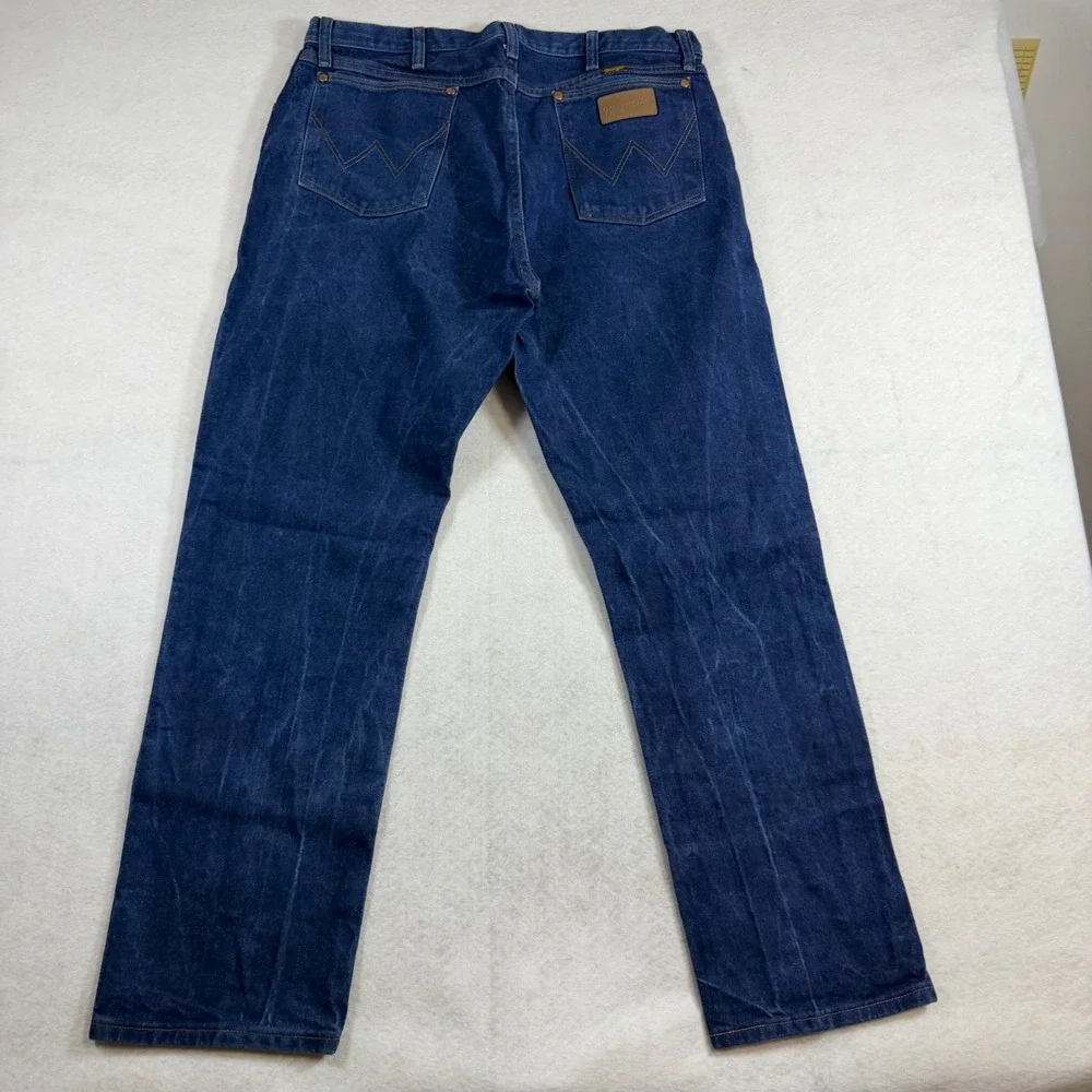 Wrangler 13MWZ Cowboy Cut Original Fit Indigo Blue Jeans Mens 38x32 Straight Leg